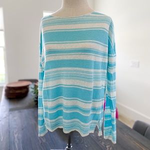 Lilly Pulitzer Alana Striped Linen Pullover Sweater